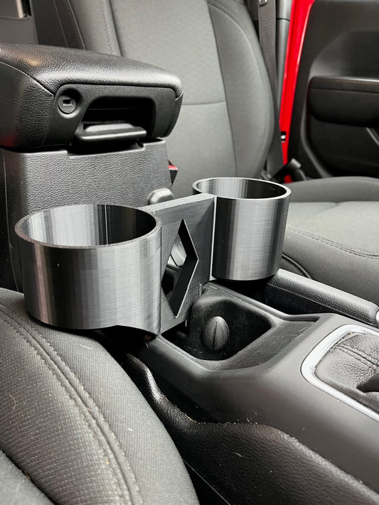 Double 3rd Cup Holder for Jeep JL Wrangler and Gladiator (2018 to Present)