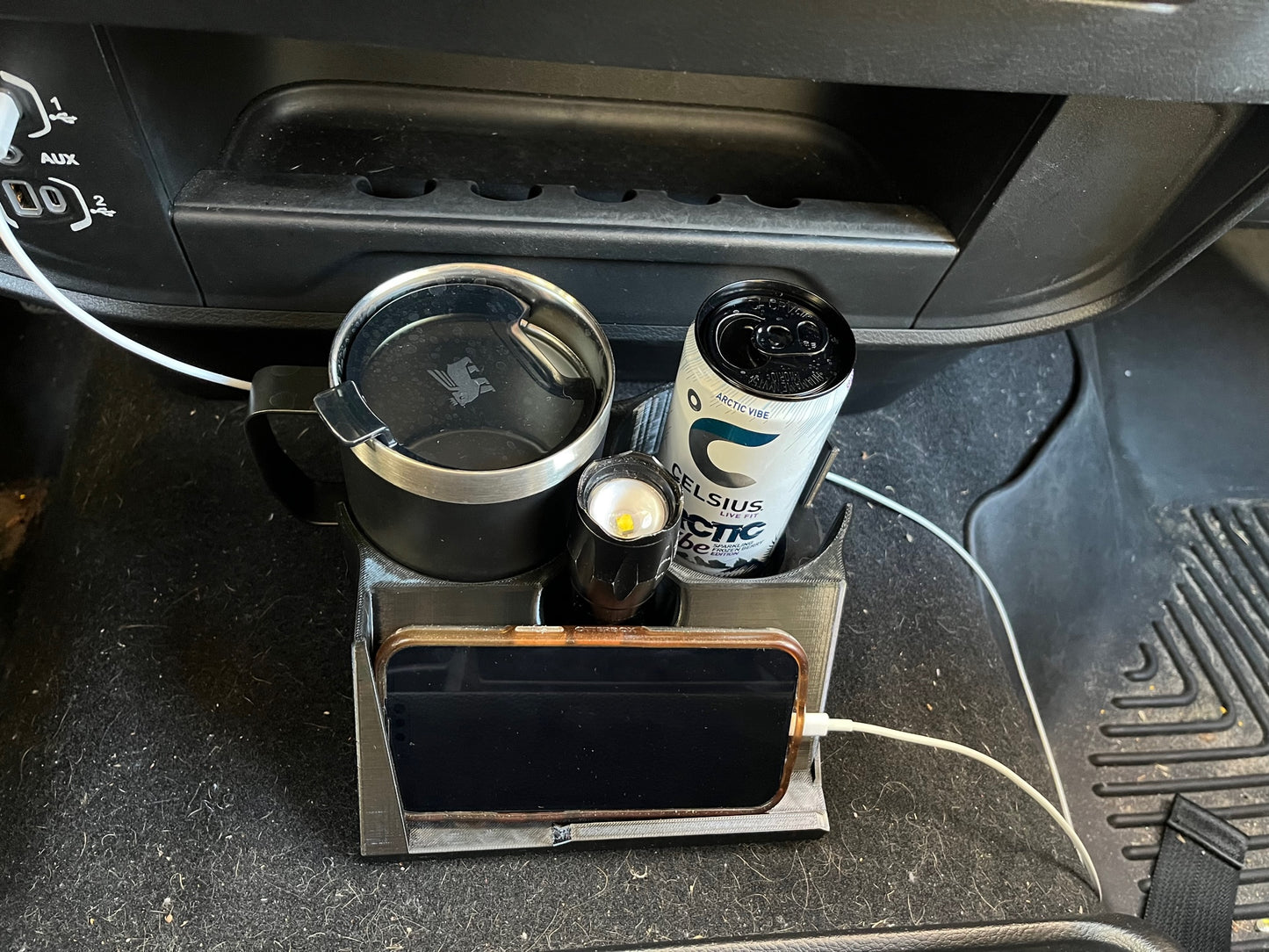 Truck and Car Phone and Cup Holder Console