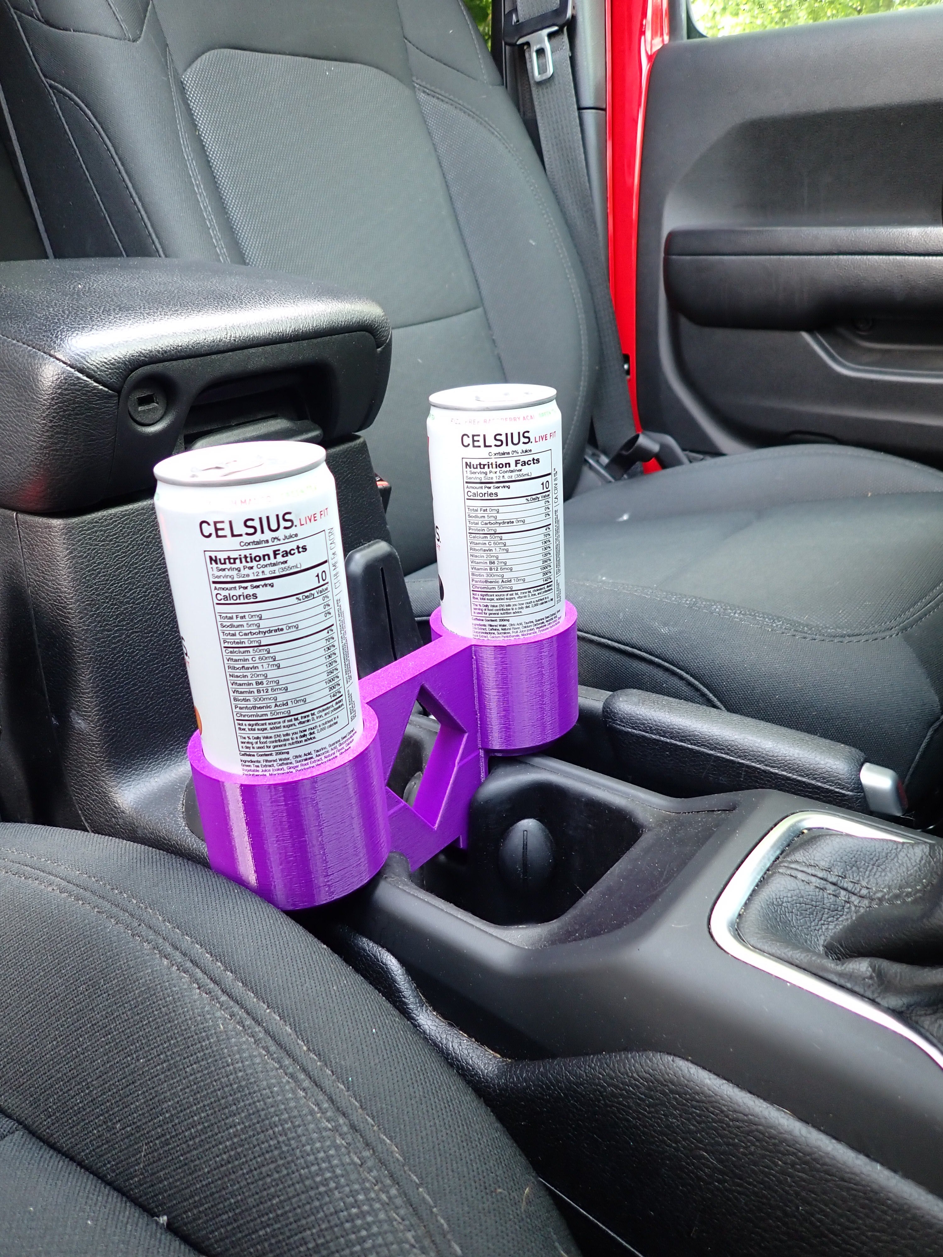 Buy purple 3rd Cup Holder-Skinny Double-for Jeep JL Wrangler and Gladiator (2018 to Present)