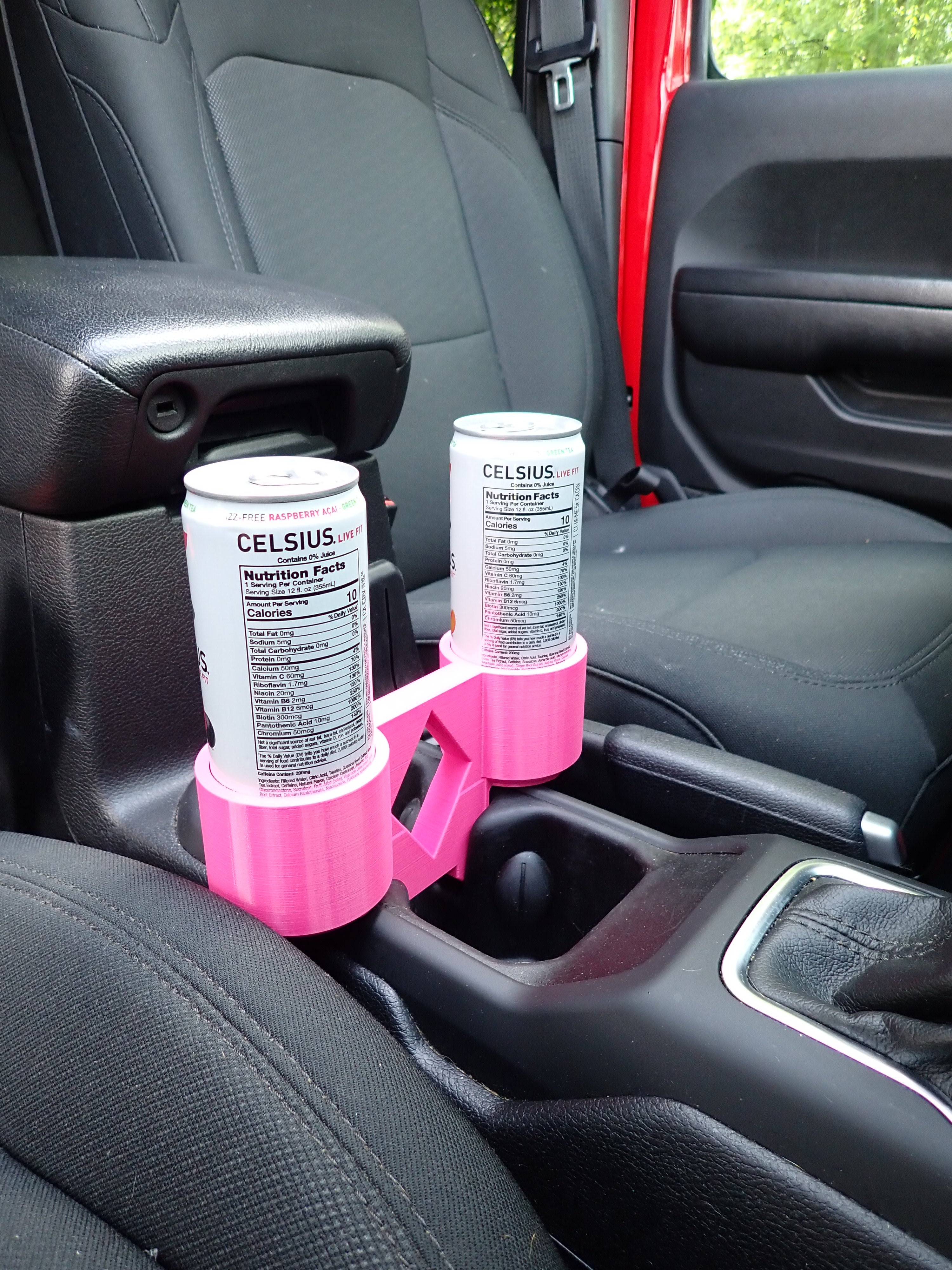 Buy hot-pink 3rd Cup Holder-Skinny Double-for Jeep JL Wrangler and Gladiator (2018 to Present)