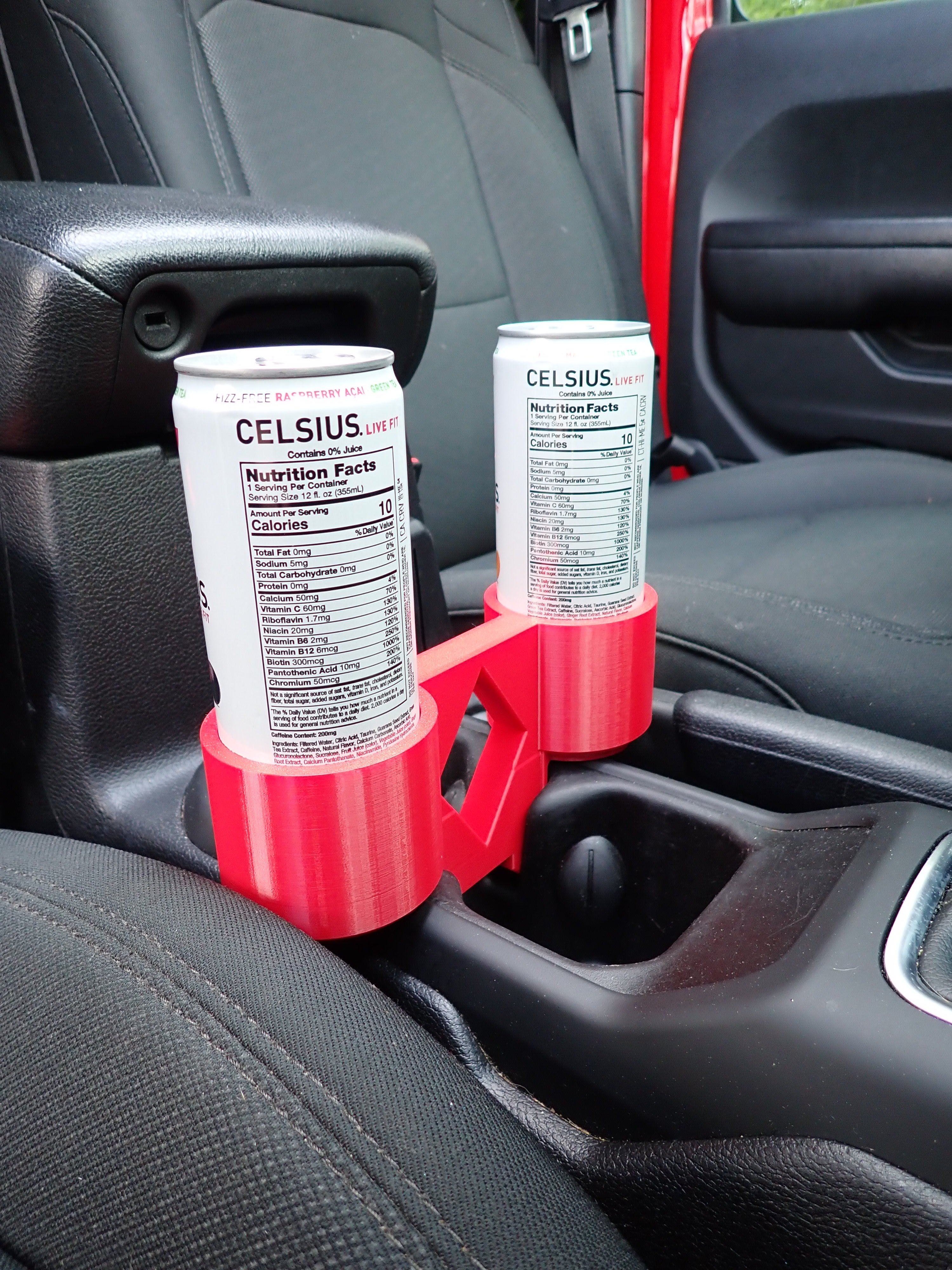 Buy red 3rd Cup Holder-Skinny Double-for Jeep JL Wrangler and Gladiator (2018 to Present)