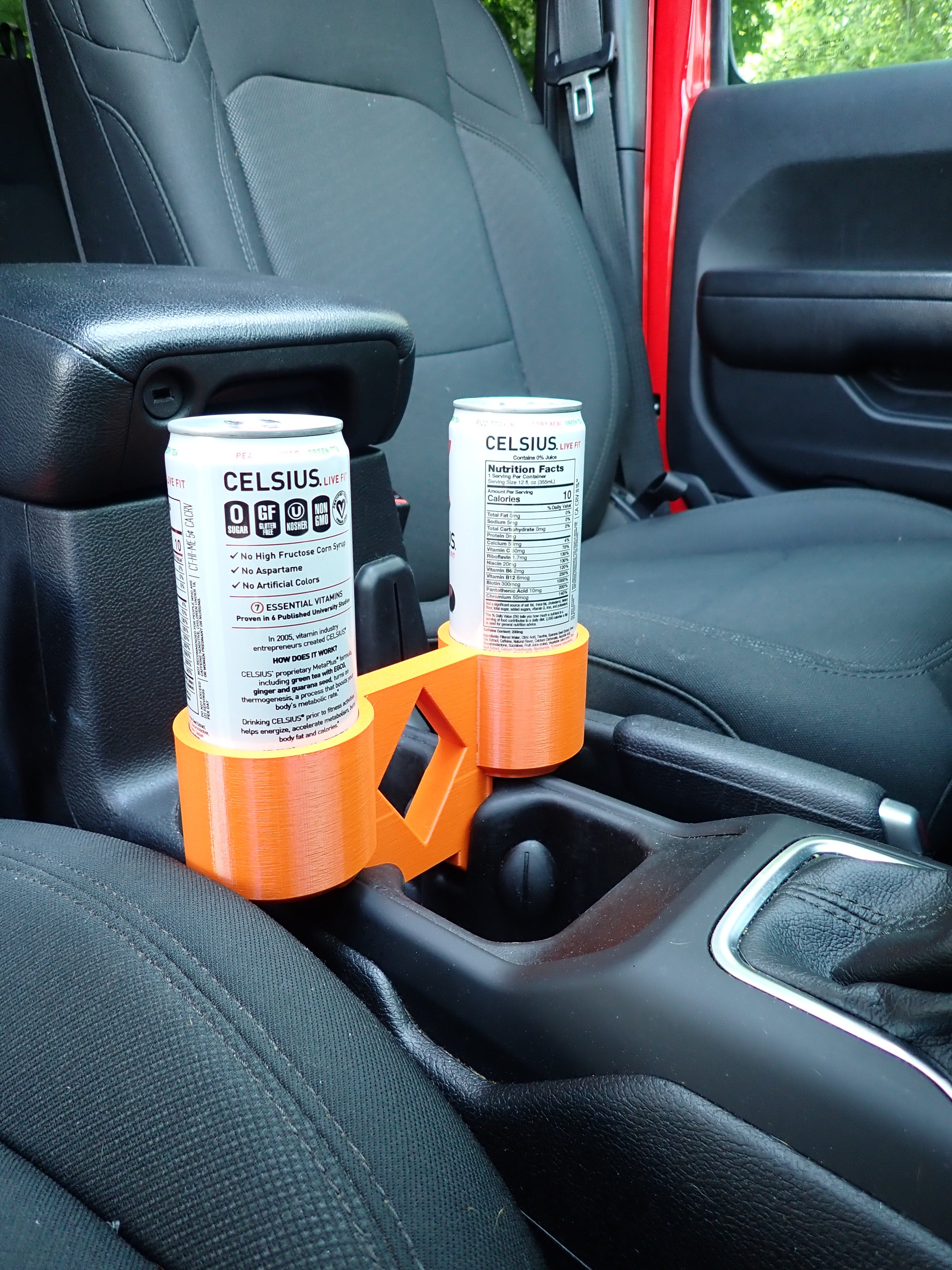 Buy orange-mojave 3rd Cup Holder-Skinny Double-for Jeep JL Wrangler and Gladiator (2018 to Present)