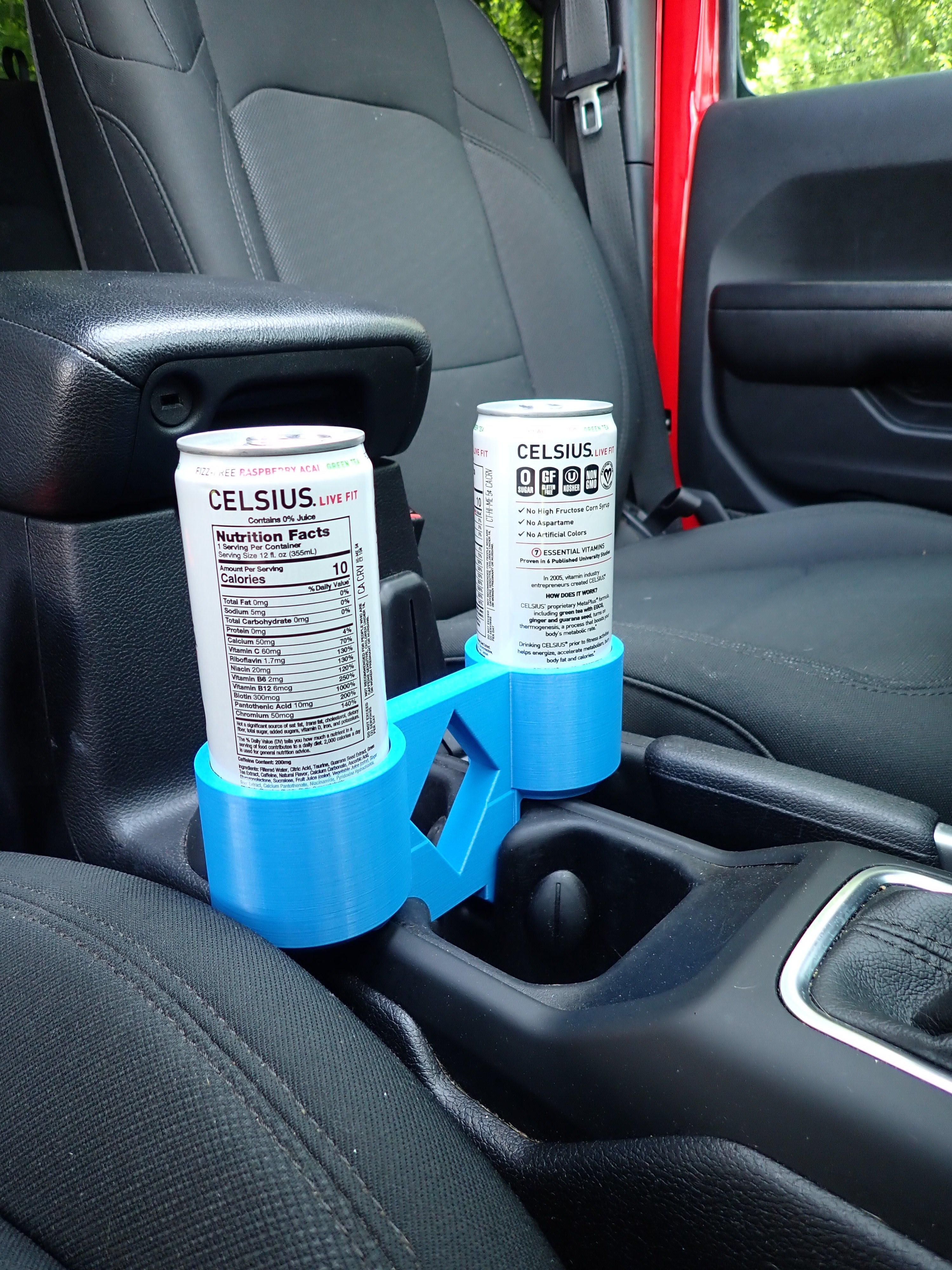 Buy electric-blue 3rd Cup Holder-Skinny Double-for Jeep JL Wrangler and Gladiator (2018 to Present)
