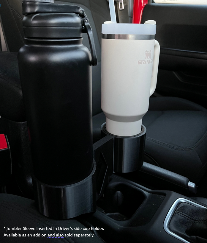 Double 3rd Cup Holder for Jeep JL Wrangler and Gladiator (2018 to Present)