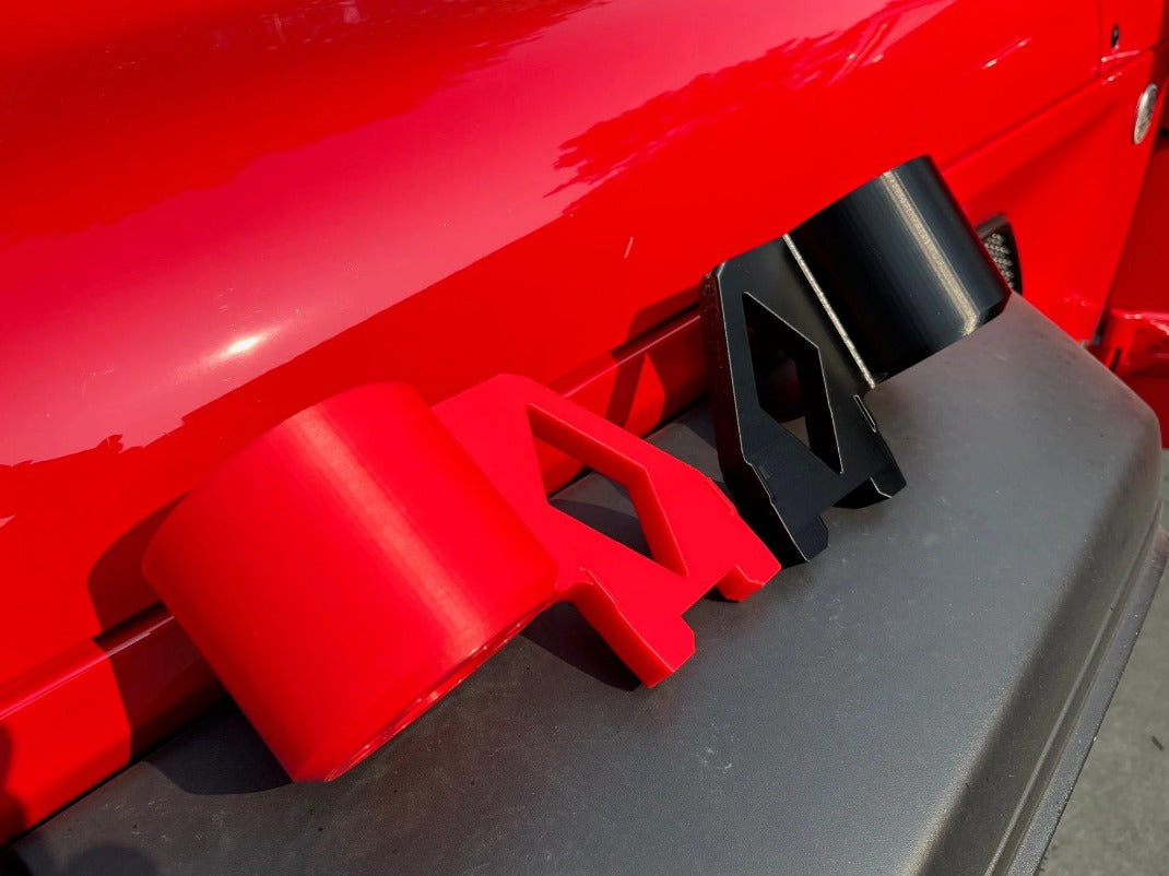 JL Wrangler 3rd Cup Holder Black and Red