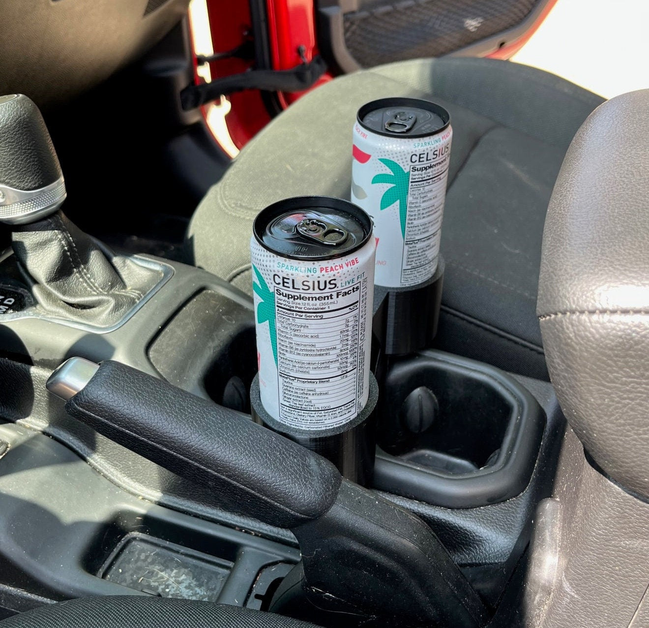 3rd Cup Holder-Skinny Double-for Jeep JL Wrangler and Gladiator (2018 to Present) - 0