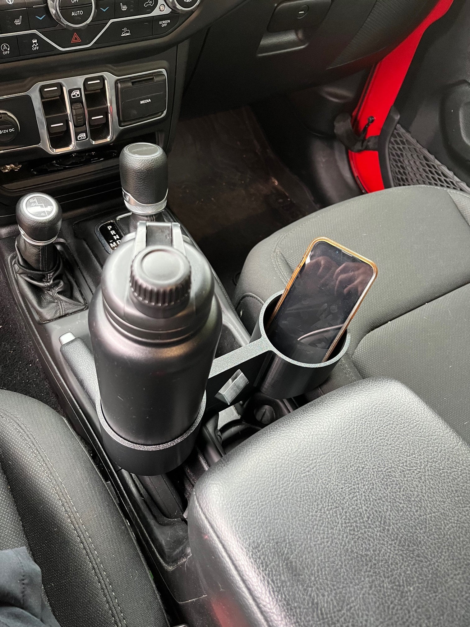 Double 3rd Cup Holder for Jeep JL Wrangler and Gladiator (2018 to Present)